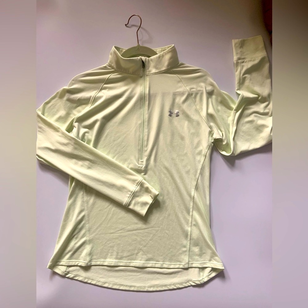 underarmour light lemon half zip activewear